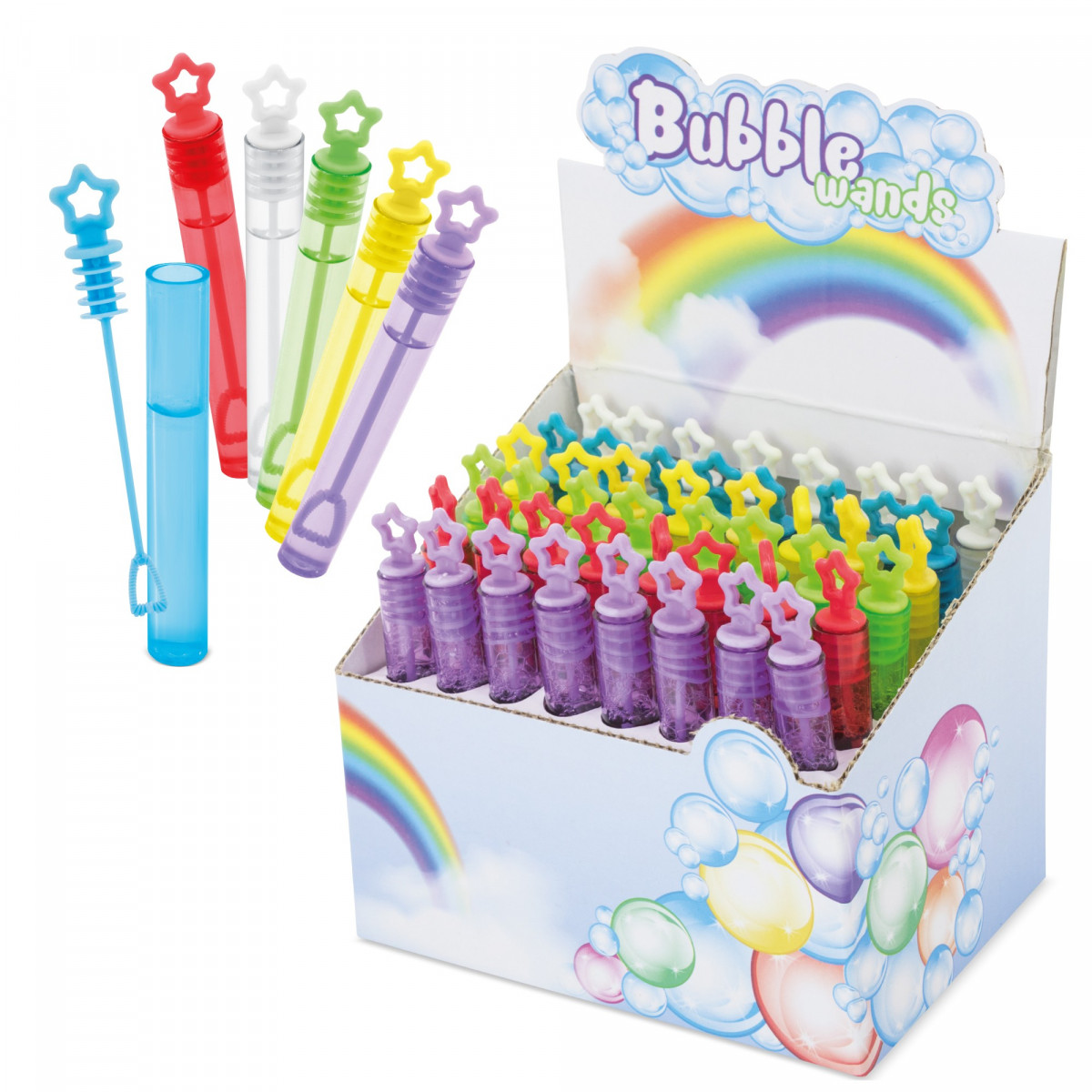 Detalles Infantiles Pack de 48 Mini Pomperos de Burbujas