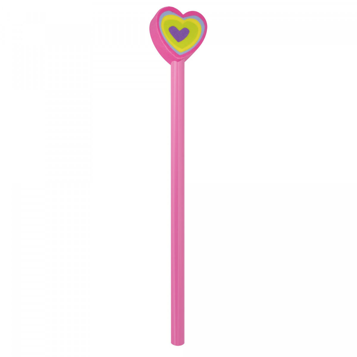 Lápiz De Madera Con Goma En Forma De Corazón