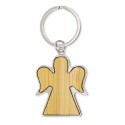 Llavero de bambú en forma de ángel