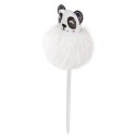Boligrafo con elegante pompón en forma de oso panda
