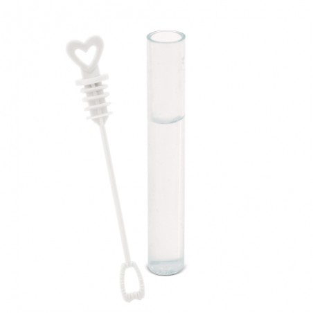 Pack de 48 mini pomperos de jabón con sujeción en forma de corazón