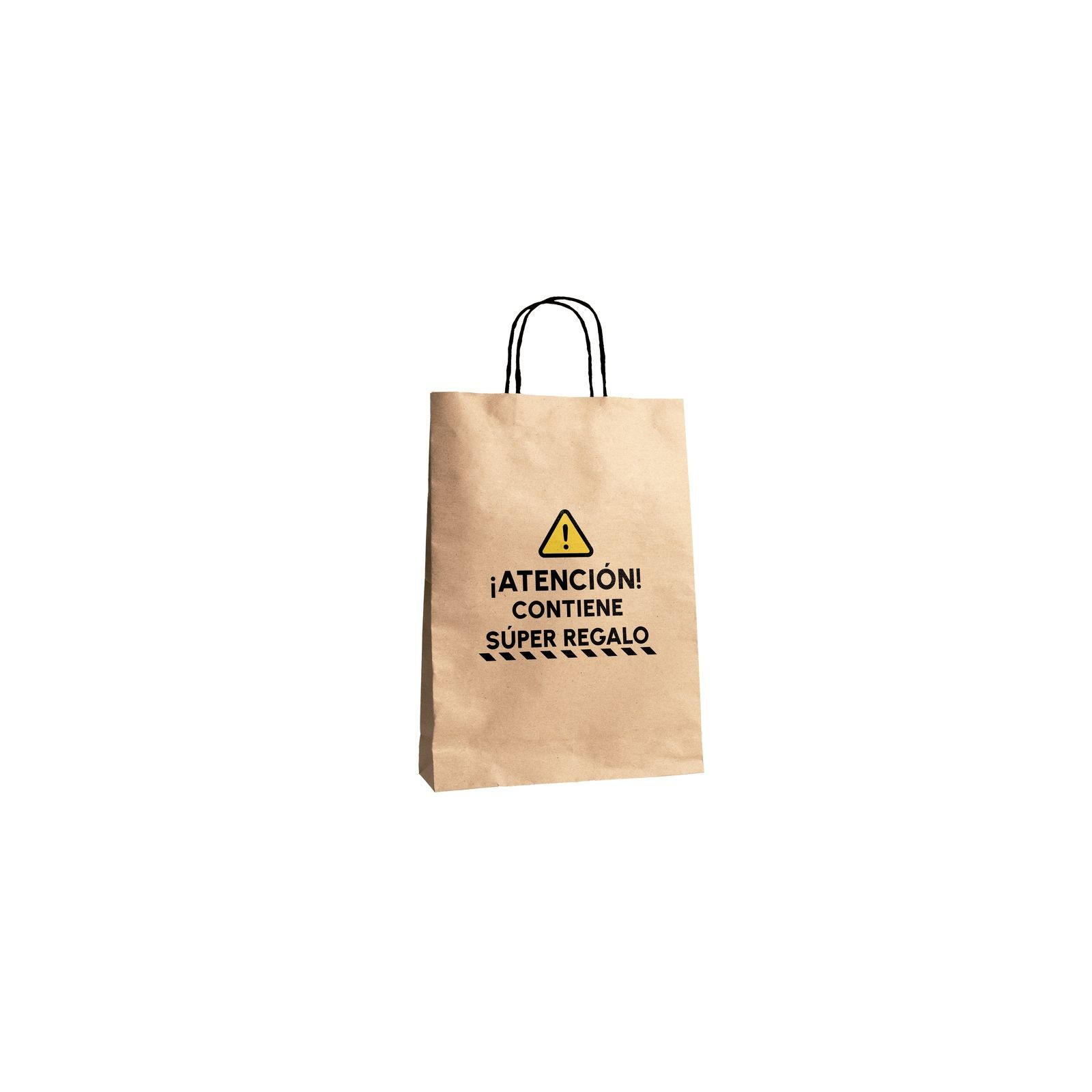 Bolsa de papel kraft con frase