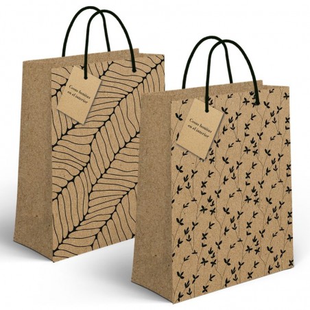 Bolsa de Papel kraft con Asa y Tarjeta de Recordatorio