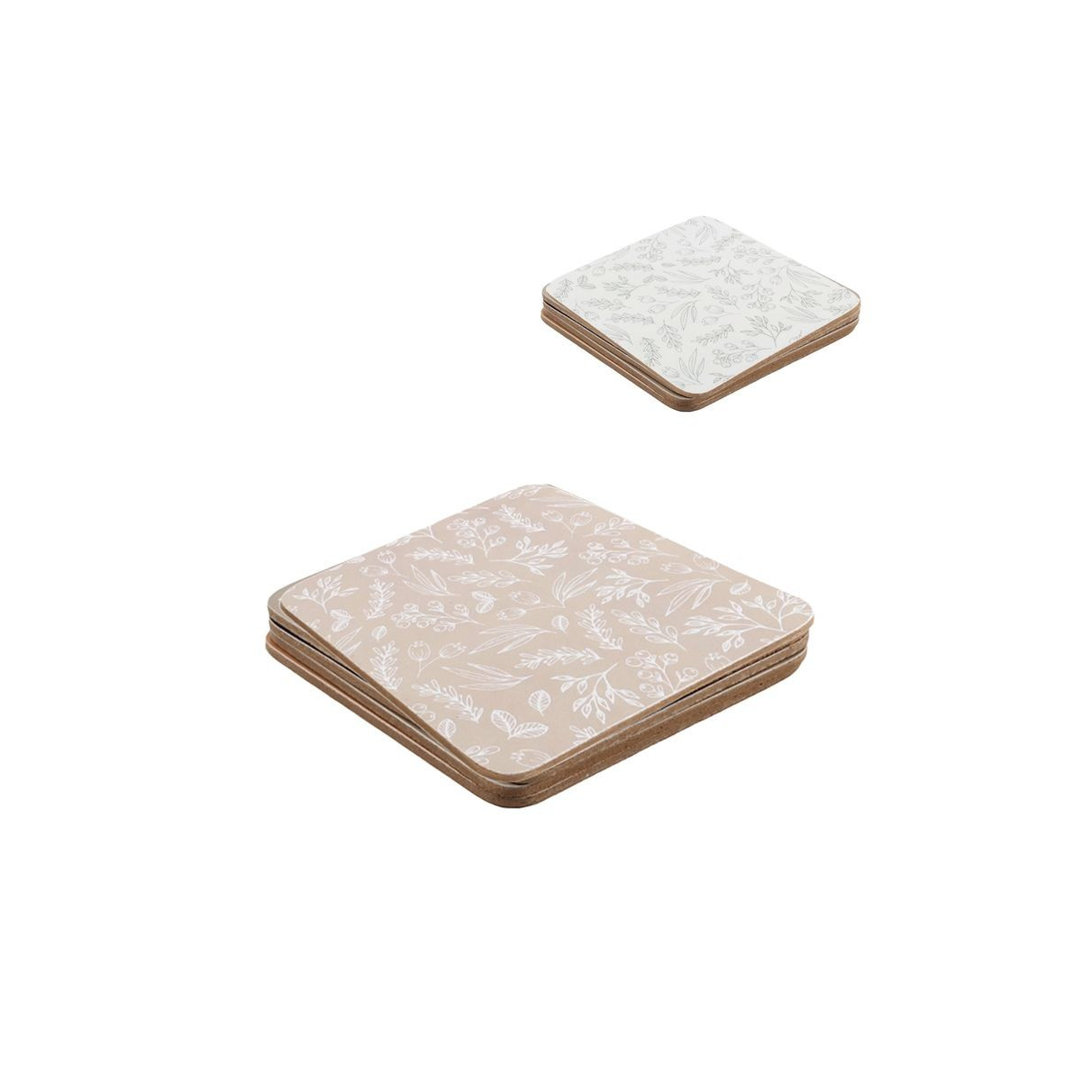 Set de 4 posavasos con base de corcho
