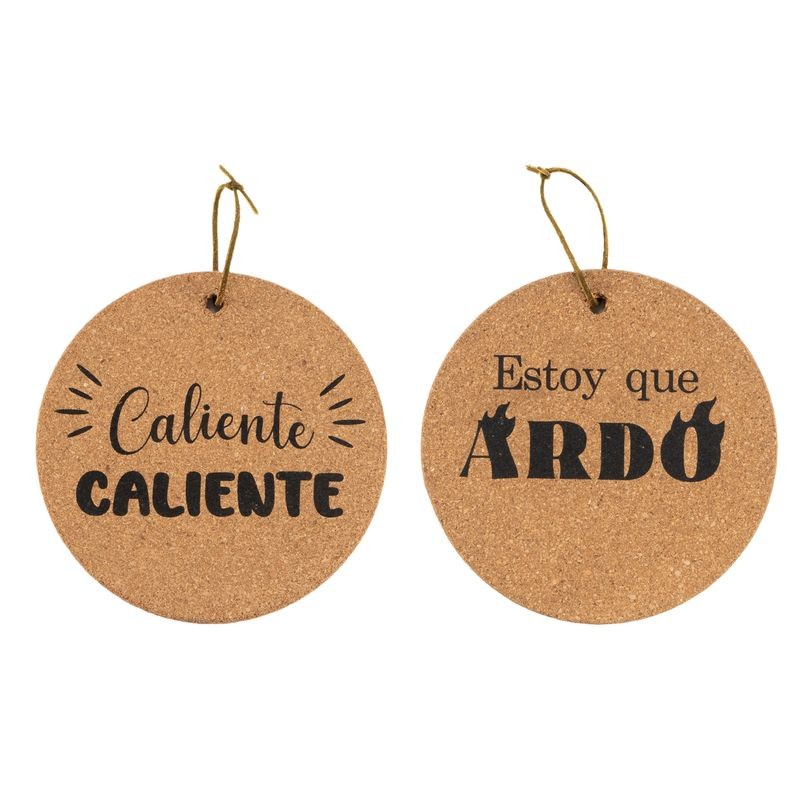 Salvamantel individual rendondo fabricado en corcho