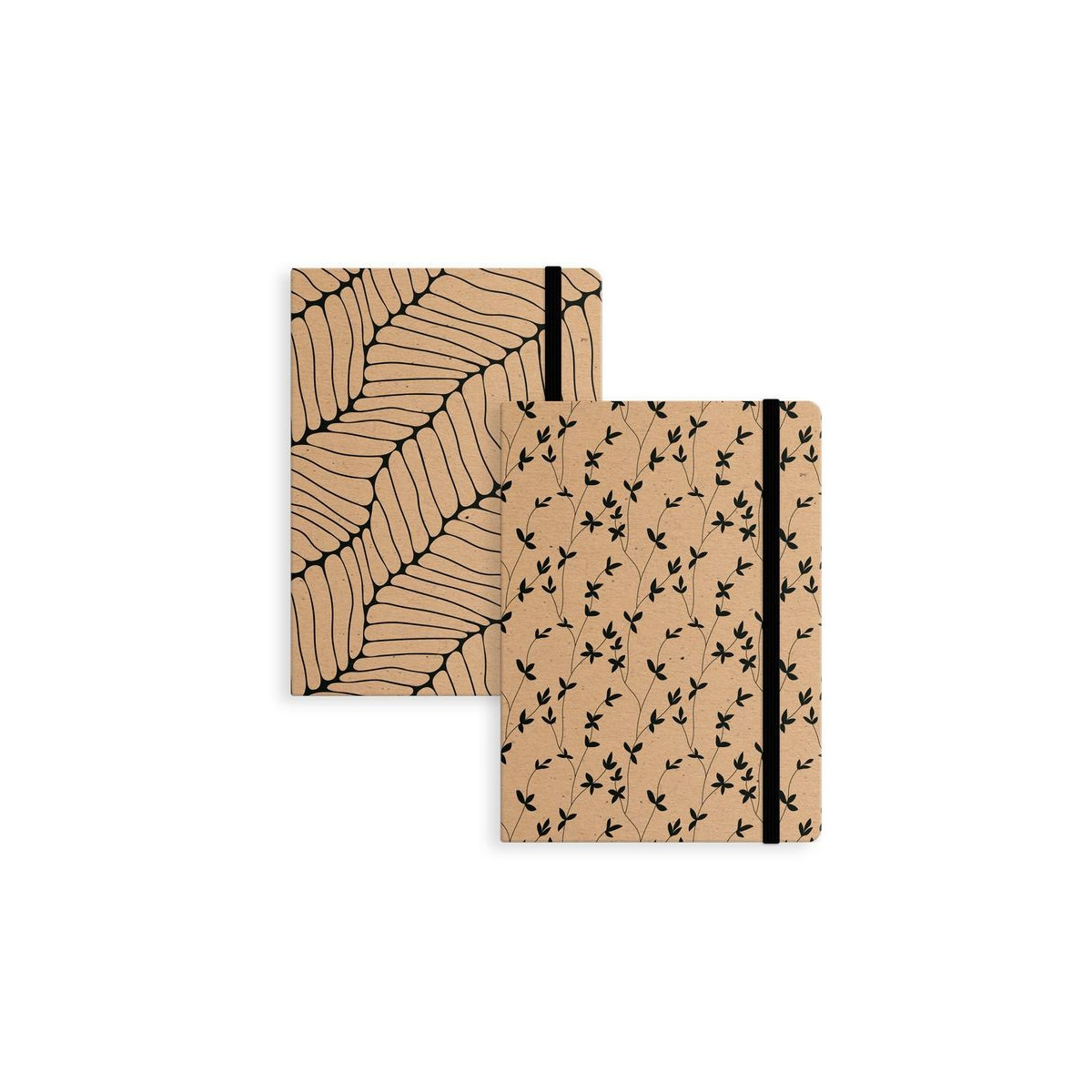 Libreta krarf con goma elástica negra
