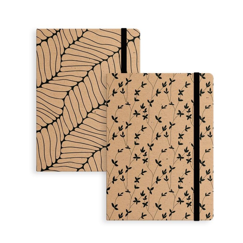 Libreta krarf con goma elástica negra