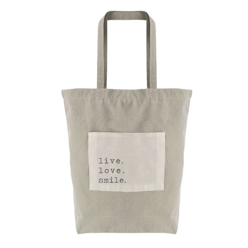 Bolsa de algodón grande con bolsillo