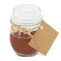 Vela con aroma a café personalizada con adhesivo de boda con nombres y fecha