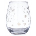 Pack 2 vasos de navidad de cristal con diseño de copos