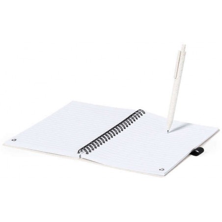 Cuaderno espiral tamaño a5 con bolígrafo