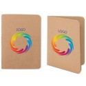 Libreta reciclada personalizada con logo a todo color y texto