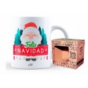 Taza con mensaje feliz navidad