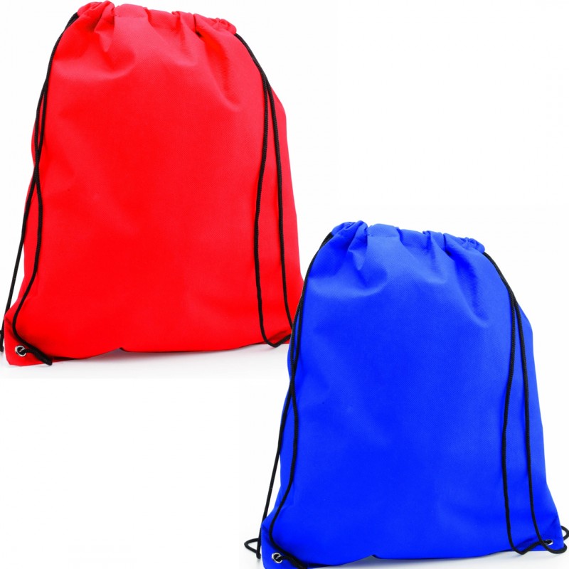 Lote de 600 mochilas sacos rojas y azules para lanzar en cabalgata de reyes