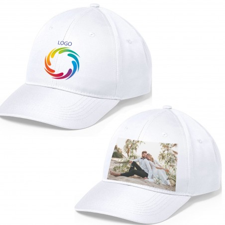 Gorra personalizada con logo o foto a todo color con texto