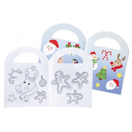 Libro de Navidad para Colorear y con Pegatinas