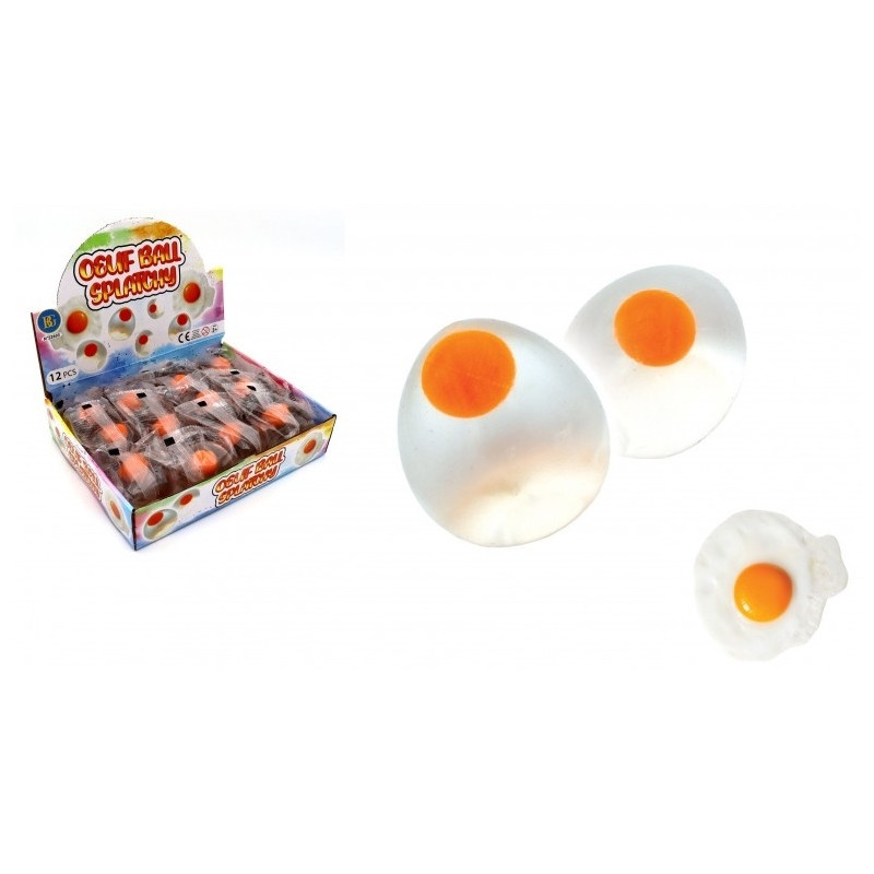Huevo antiestres divertido con forma de huevo frito