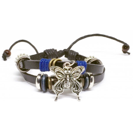 Pulsera Doble Mariposa con Cuentas