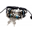 Pulsera doble mariposa con cuentas