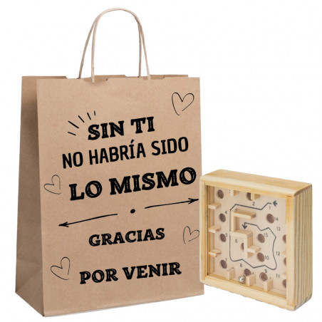 Detalles Invitados Laberinto en Bolsa con Frase