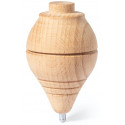 Trompo de madera con hilo presentado en bolsa estilo vintage
