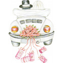 Brillo de labios en crema presentado en sobre kraft y personalizado con adhesivo de bodas
