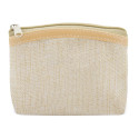 Monedero beige con funda rústica con adhesivo de bodas