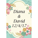Libreta de notas adhesivas de colores y forma de ok presentada en sobre de kraft y adhesivo de boda personalizado
