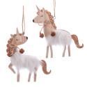 Unicornio de navidad para colgar presentado en sobre con adhesivo para personalizar con tu imagen