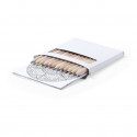 Lápices de colores en caja de cartón con láminas de mandalas y adhesivo personalizable para navidad