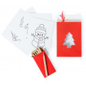 Colgante de navidad para colorear con lápices de colores incluidos y adhesivo de navidad