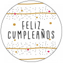 Soporte de móvil con adhesivo presentado en caja de cartón y adhesivo de cumpleaños personalizado