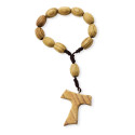 Pulsera Rosario de Madera Presentado en Caja Kraft y Adhesivos de Comunión