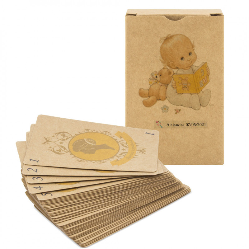 Baraja de Cartas Personalizada con Adhesivos de Bautizo Baraja de Cartas Personalizada con Adhesivos de Bautizo