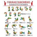 Tangram con 7 Piezas En Caja de Cartón con Adhesivo de Cumpleaños