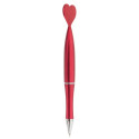 Libreta con lentejuelas brillantes en color rojo reversible con bolígrafo en forma de corazón para amigo invisible