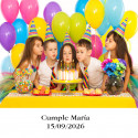 Adhesivo personalizado 5 x 5 con foto y texto