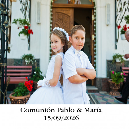 Adhesivo Personalizado 5 X 5 Con Foto Y Texto