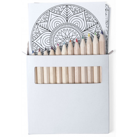 Mandalas para pintar con lápices y adhesivo de bodas personalizado