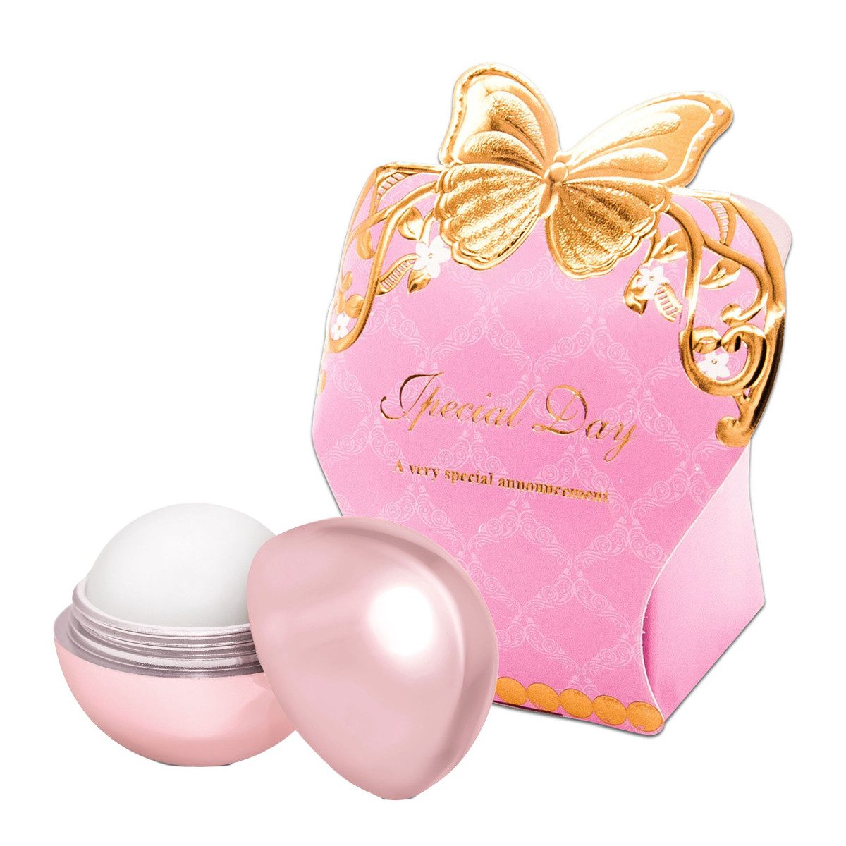 Brillo para labios factor 15 en caja decorativa rosa