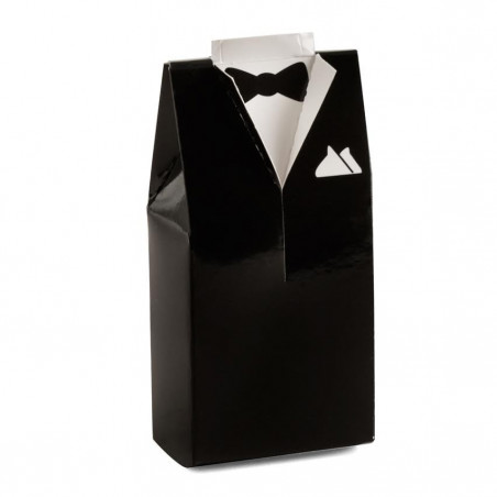 Zippo personalizado con adhesivos y caja de regalo en forma de esmoquin