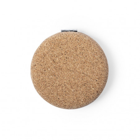 Espejo de corcho para el bolso en caja de regalo con adhesivo personalizado con texto