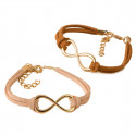Pulsera infinito con cierre de cadena en caja para regalos de amigo invisible personalizada
