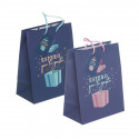 Guantes tactil y bufanda polar en bolsa de papel como regalo unisex y adolescentes