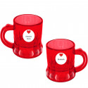 Chupitos rojos personalizados con adhesivos especial para regalo de san valentín para parejas