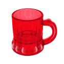 Chupito de color rojo transparente en forma de jarra de cerveza como regalo unisex para san valentín