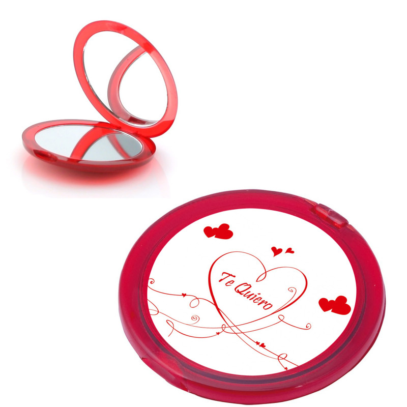 Espejo de aumento con adhesivo para personalizar con imagen para regalo de san valentín