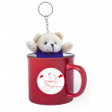 Taza con peluche de osito para regalo de san valentín de mujer personalizada
