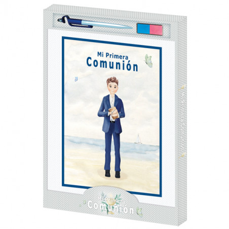 Libro de firmas y huellas comunión de niño