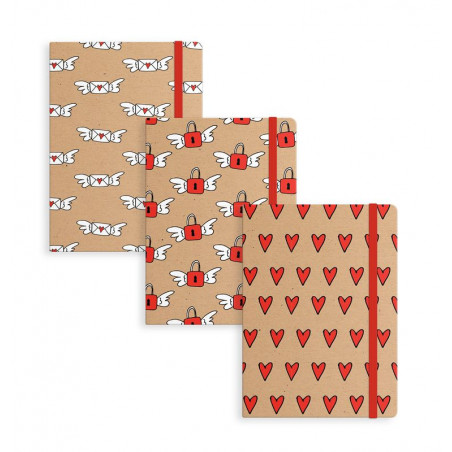 Libreta pasta dura con diseño romántico para regalar